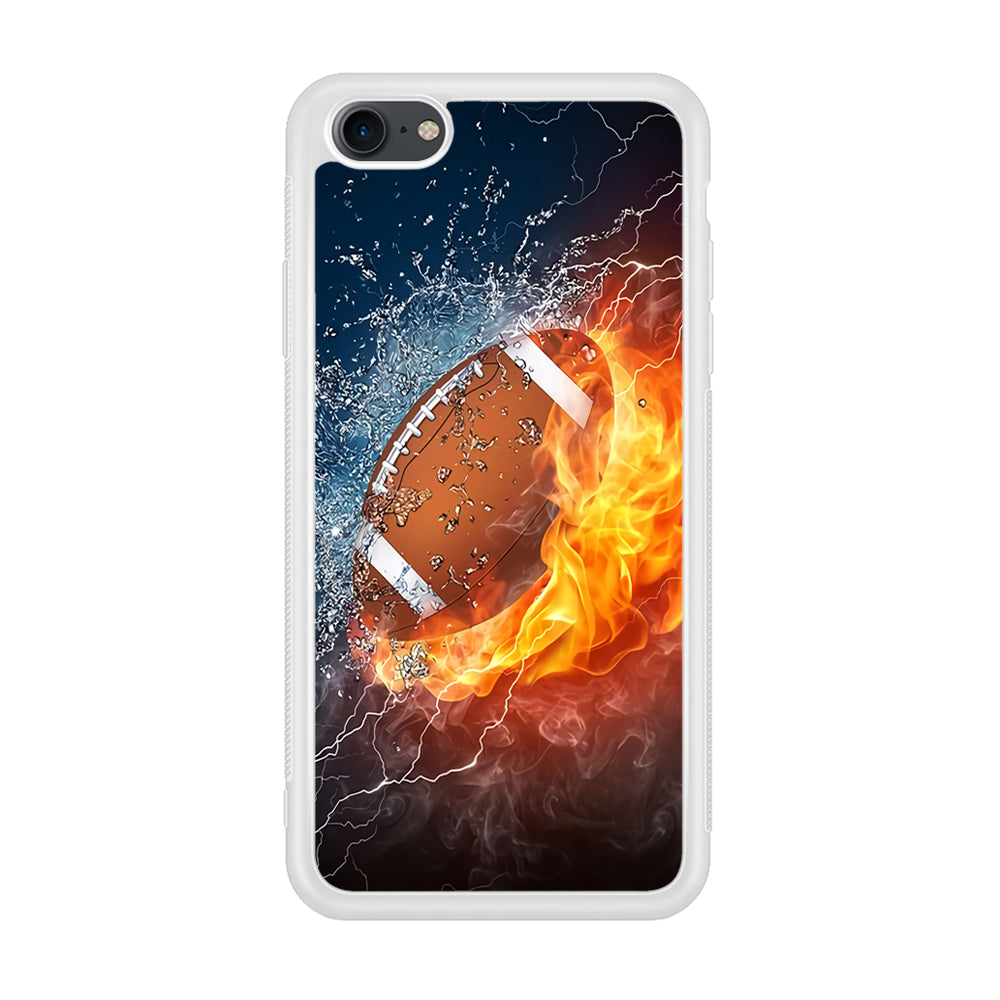 American Football Ball Cool Art iPhone 7 Case-Phone Case-Rubber White (2D Case)-Altracase