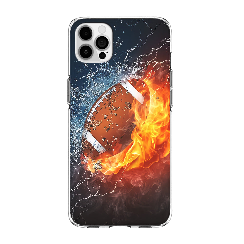 American Football Ball Cool Art iPhone 12 Pro Max Case-Phone Case-Clear Soft Case-Altracase