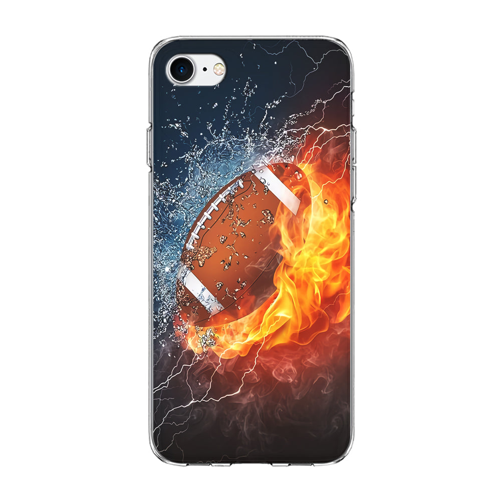 American Football Ball Cool Art iPhone 8 Case-Phone Case-Clear Soft Case-Altracase