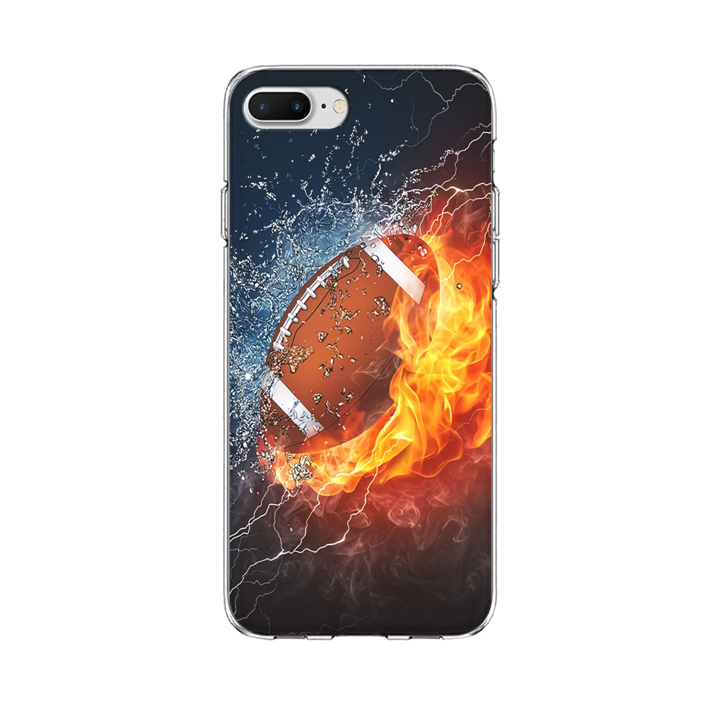 American Football Ball Cool Art iPhone 8 Plus Case-Phone Case-Clear Soft Case-Altracase