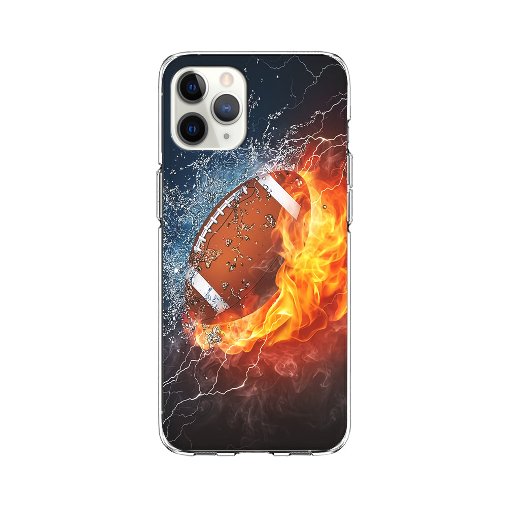 American Football Ball Cool Art iPhone 11 Pro Max Case-Phone Case-Clear Soft Case-Altracase