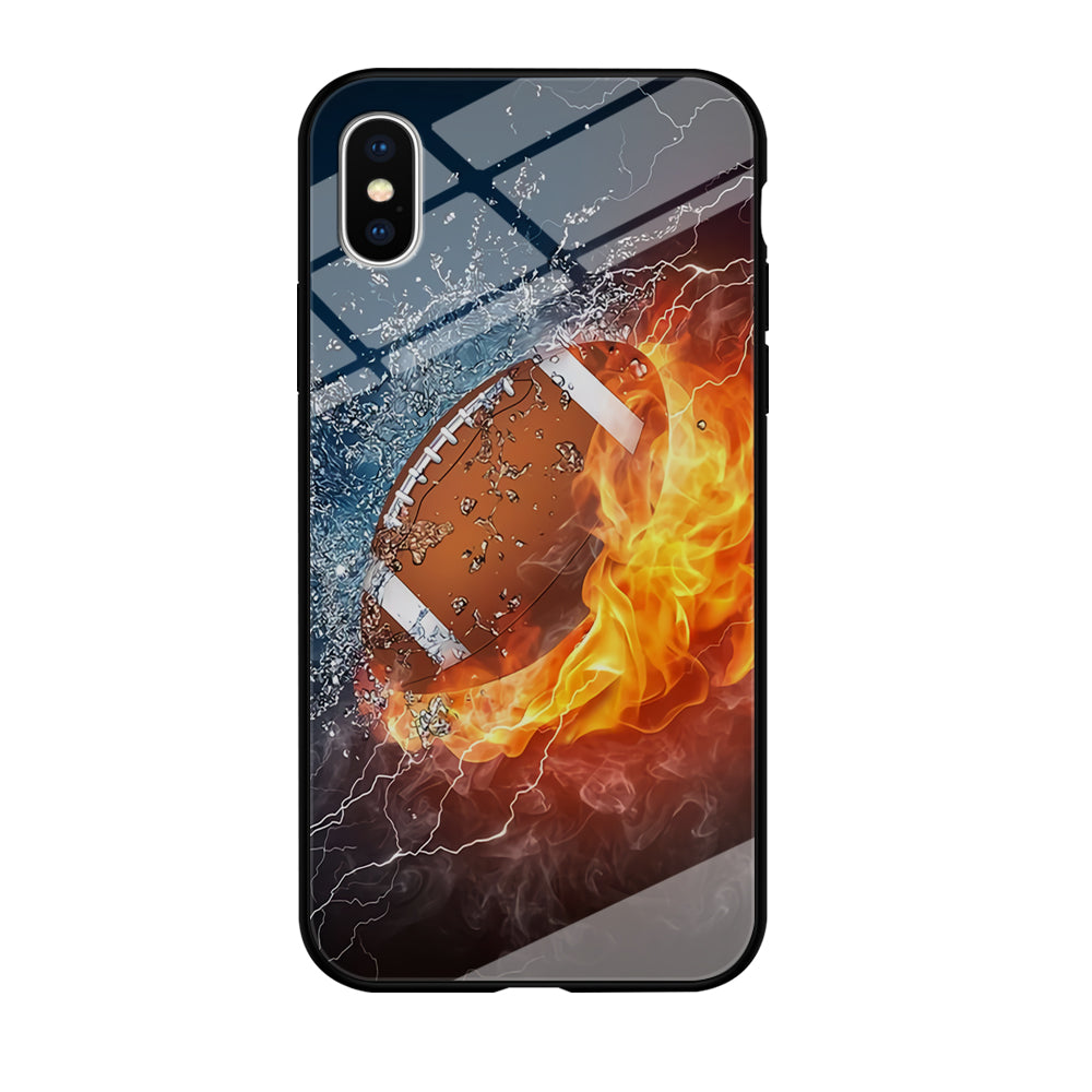 American Football Ball Cool Art iPhone Xs Max Case-Phone Case-Tempered Glass Case-Altracase