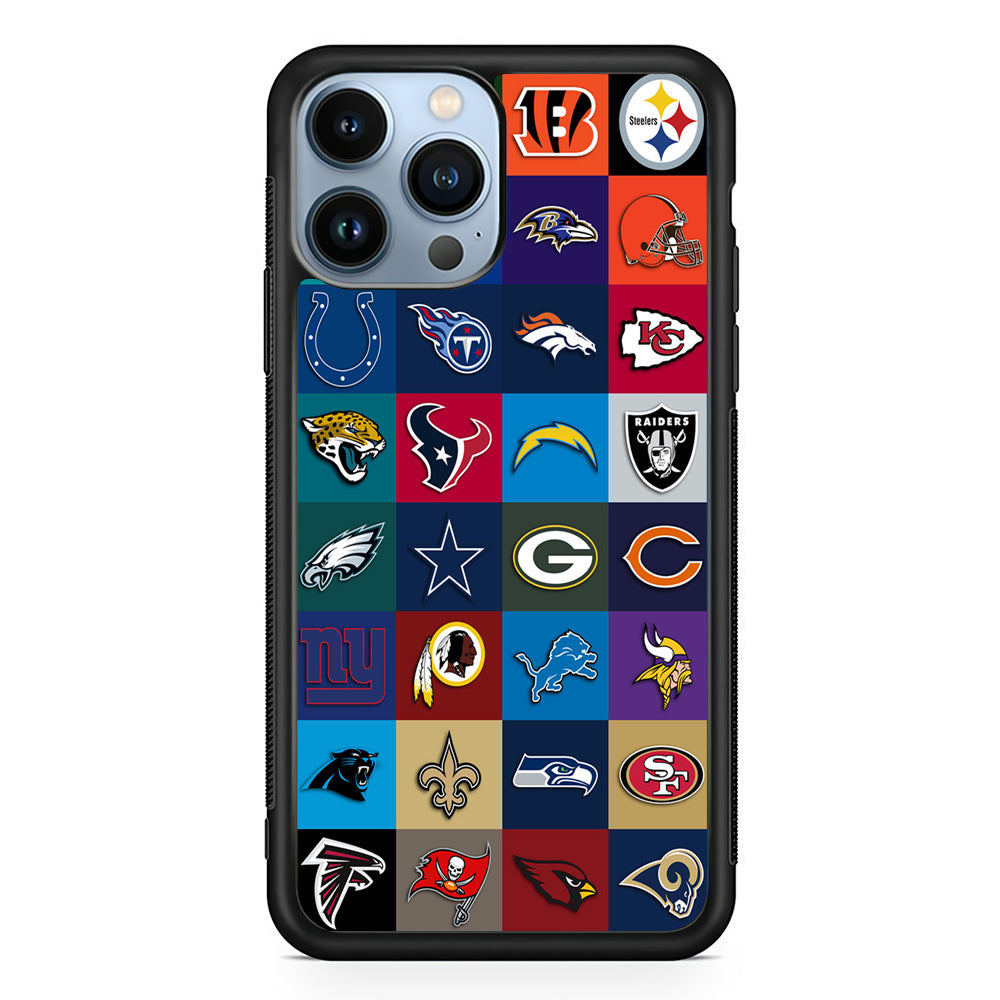 American Football Teams NFL iPhone 13 Pro Case-Phone Case-Rubber Black (2D Case)-Altracase