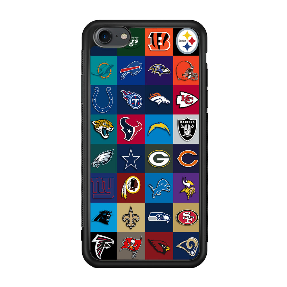 American Football Teams NFL iPhone 7 Case-Phone Case-Rubber Black (2D Case)-Altracase