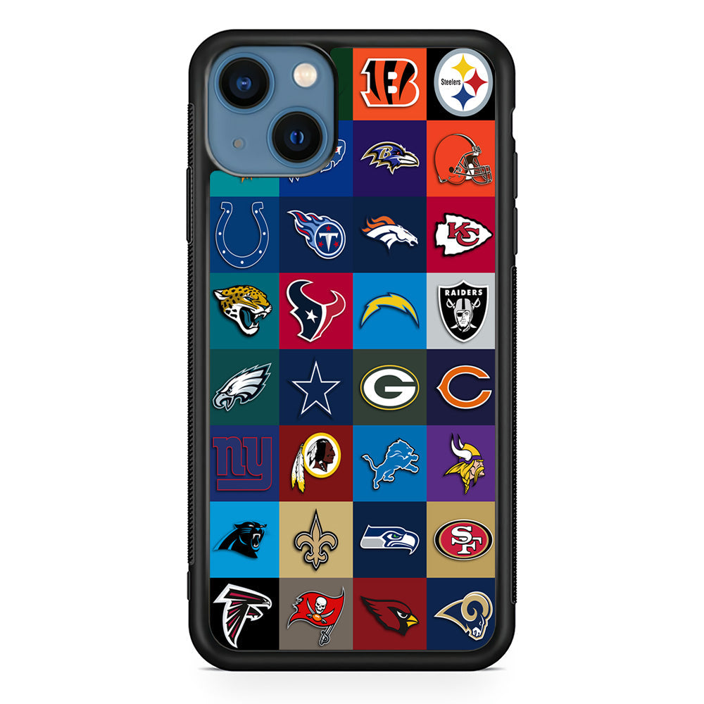 American Football Teams NFL iPhone 13 Case-Phone Case-Rubber Black (2D Case)-Altracase