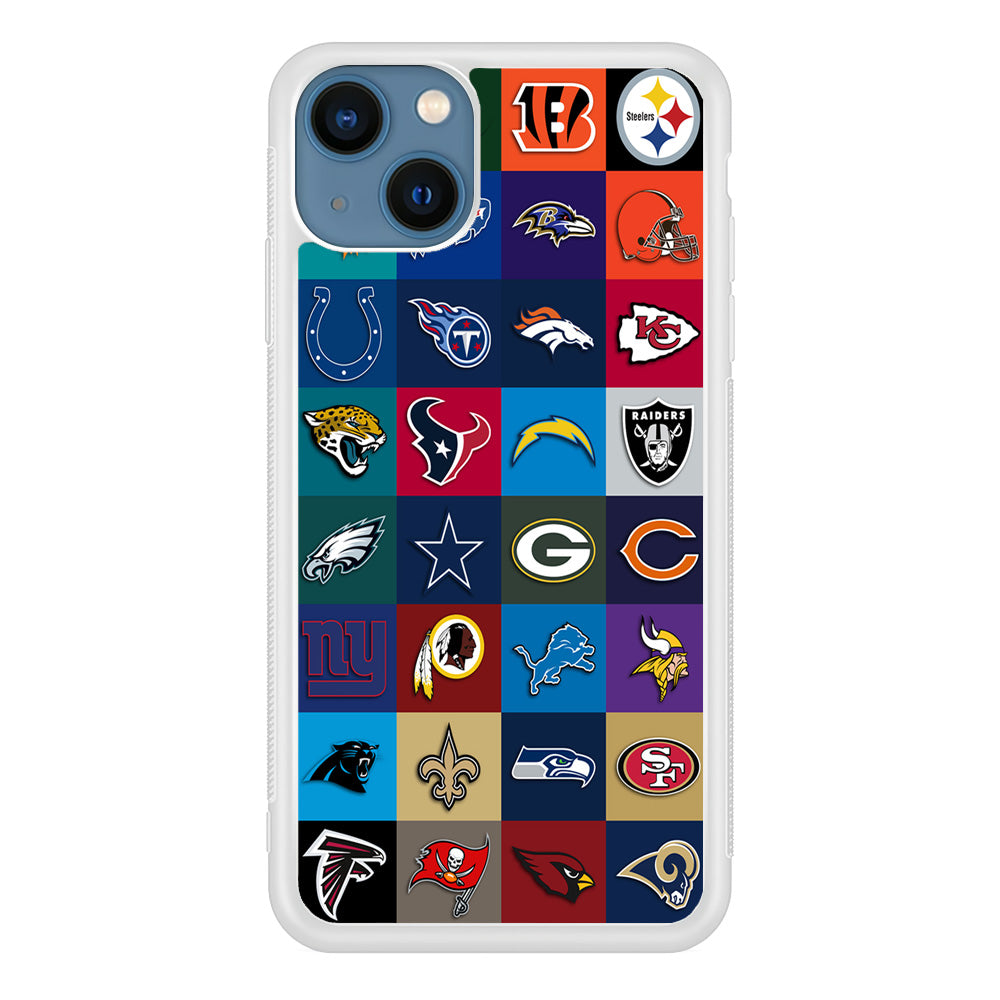 American Football Teams NFL iPhone 13 Case-Phone Case-Rubber White (2D Case)-Altracase
