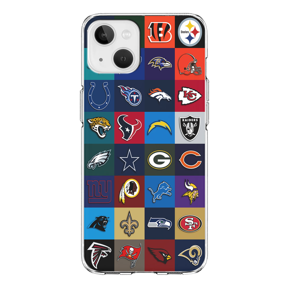American Football Teams NFL iPhone 13 Mini Case-Phone Case-Clear Soft Case-Altracase