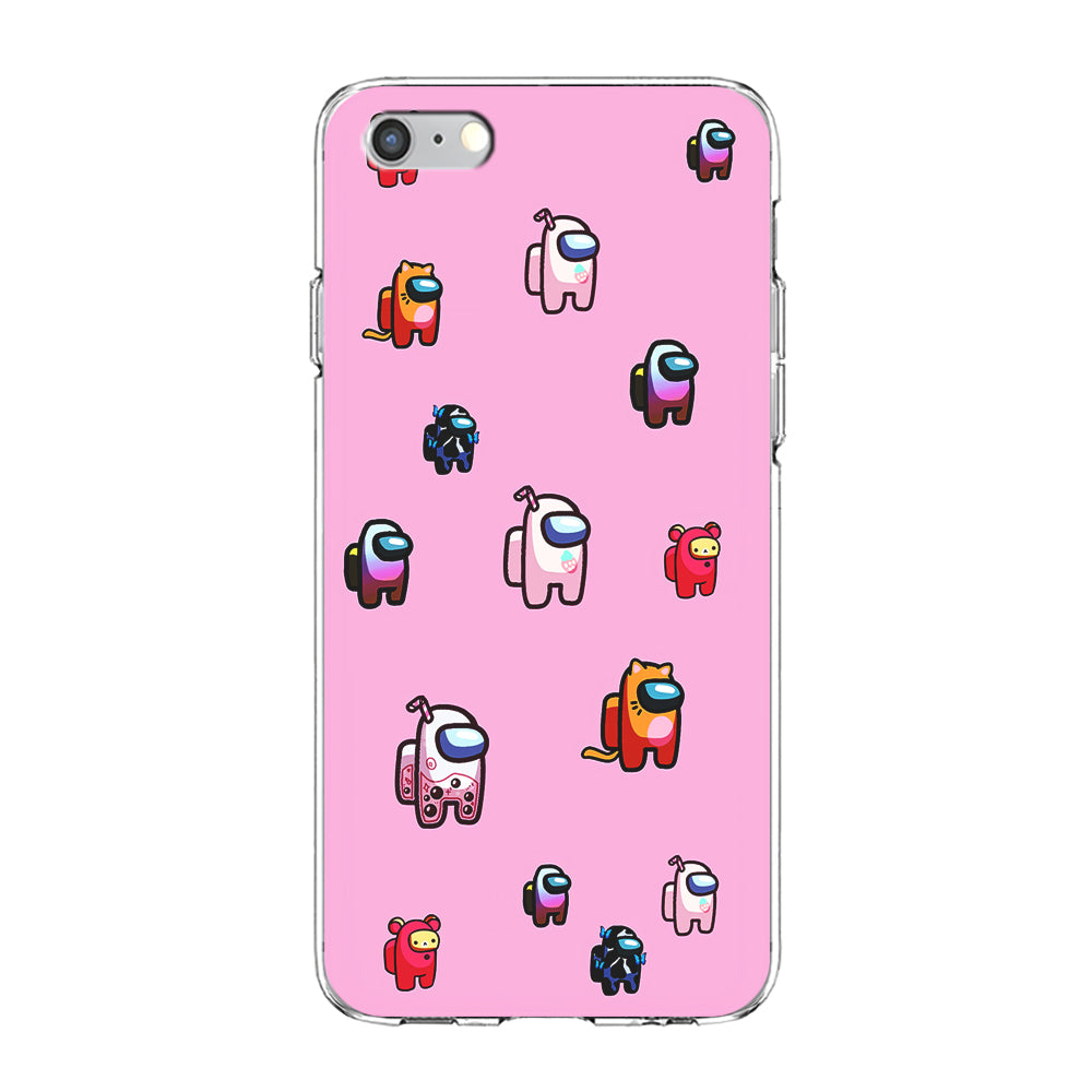 Among Us Cute Pink iPhone 6 Plus | 6s Plus Case-Phone Case-Clear Soft Case-Altracase