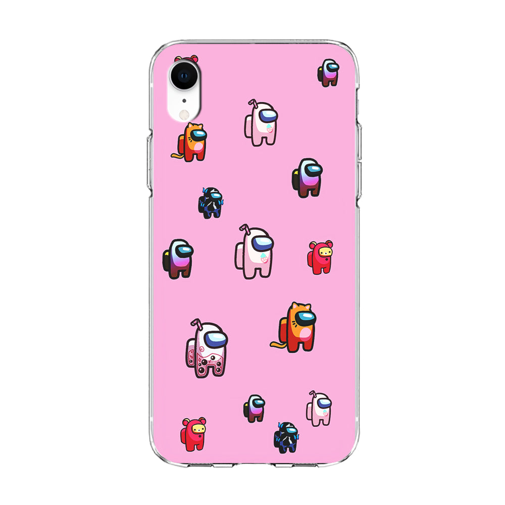 Among Us Cute Pink iPhone XR Case-Phone Case-Clear Soft Case-Altracase
