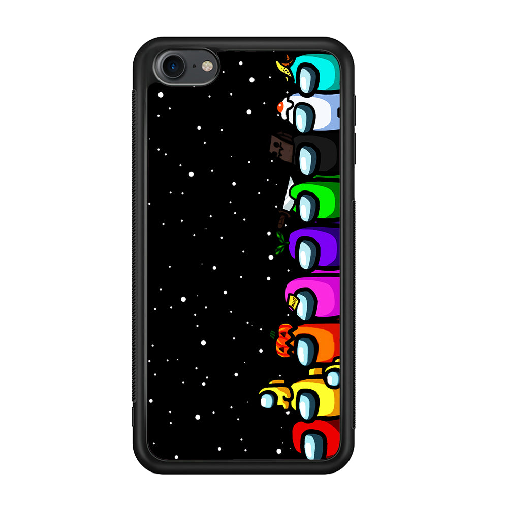 Among Us Galaxy iPod Touch 6 Case-Phone Case-Rubber White (2D Case)-Altracase