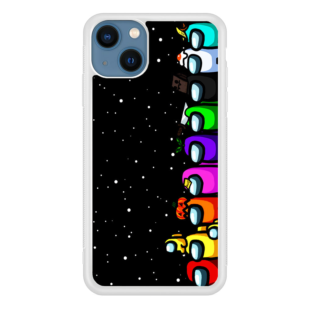 Among Us Galaxy iPhone 15 Case-Phone Case-Rubber White (2D Case)-Altracase