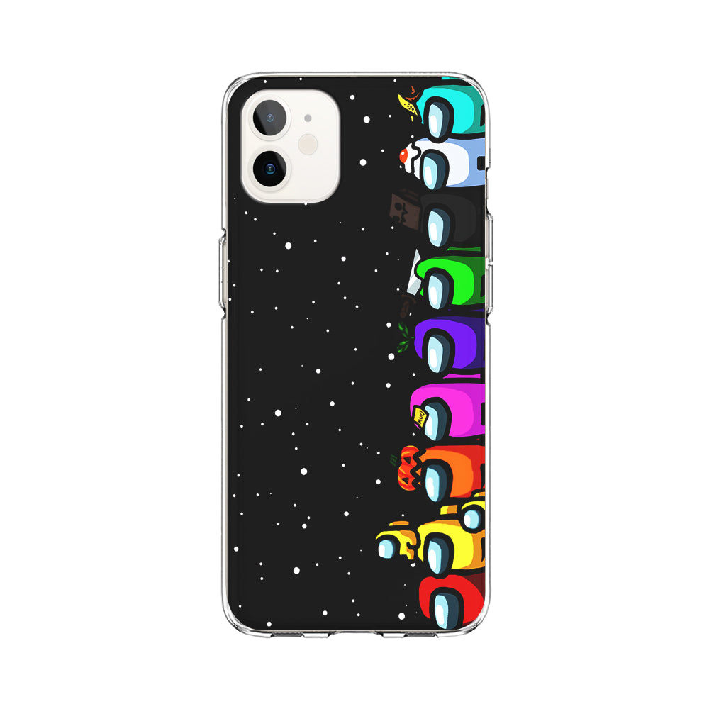 Among Us Galaxy iPhone 12 Mini Case-Phone Case-Clear Soft Case-Altracase