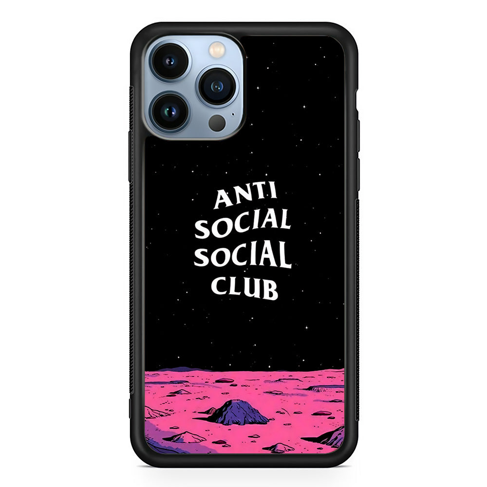 Anti Social Club Moon iPhone 15 Pro Max Case-Phone Case-Rubber Black (2D Case)-Altracase