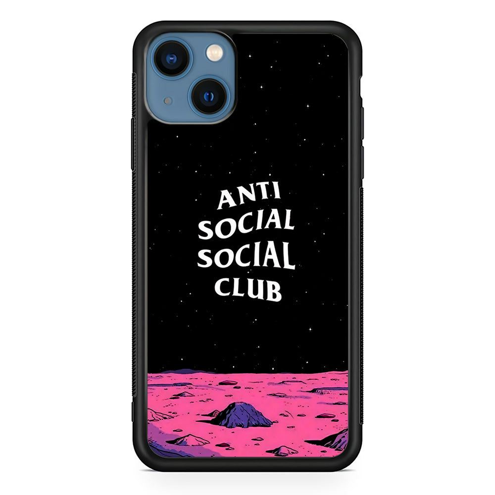 Anti Social Club Moon iPhone 15 Case-Phone Case-Rubber Black (2D Case)-Altracase