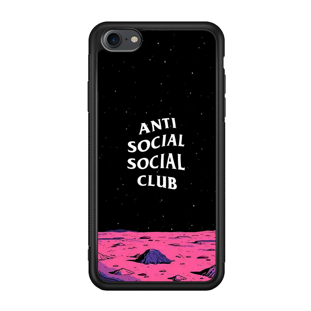 Anti Social Club Moon iPhone 7 Case-Phone Case-Rubber Black (2D Case)-Altracase