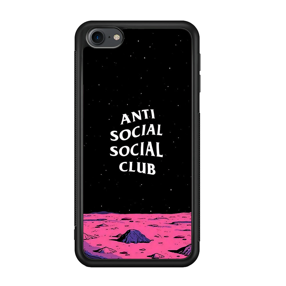 Anti Social Club Moon iPod Touch 6 Case-Phone Case-Rubber White (2D Case)-Altracase