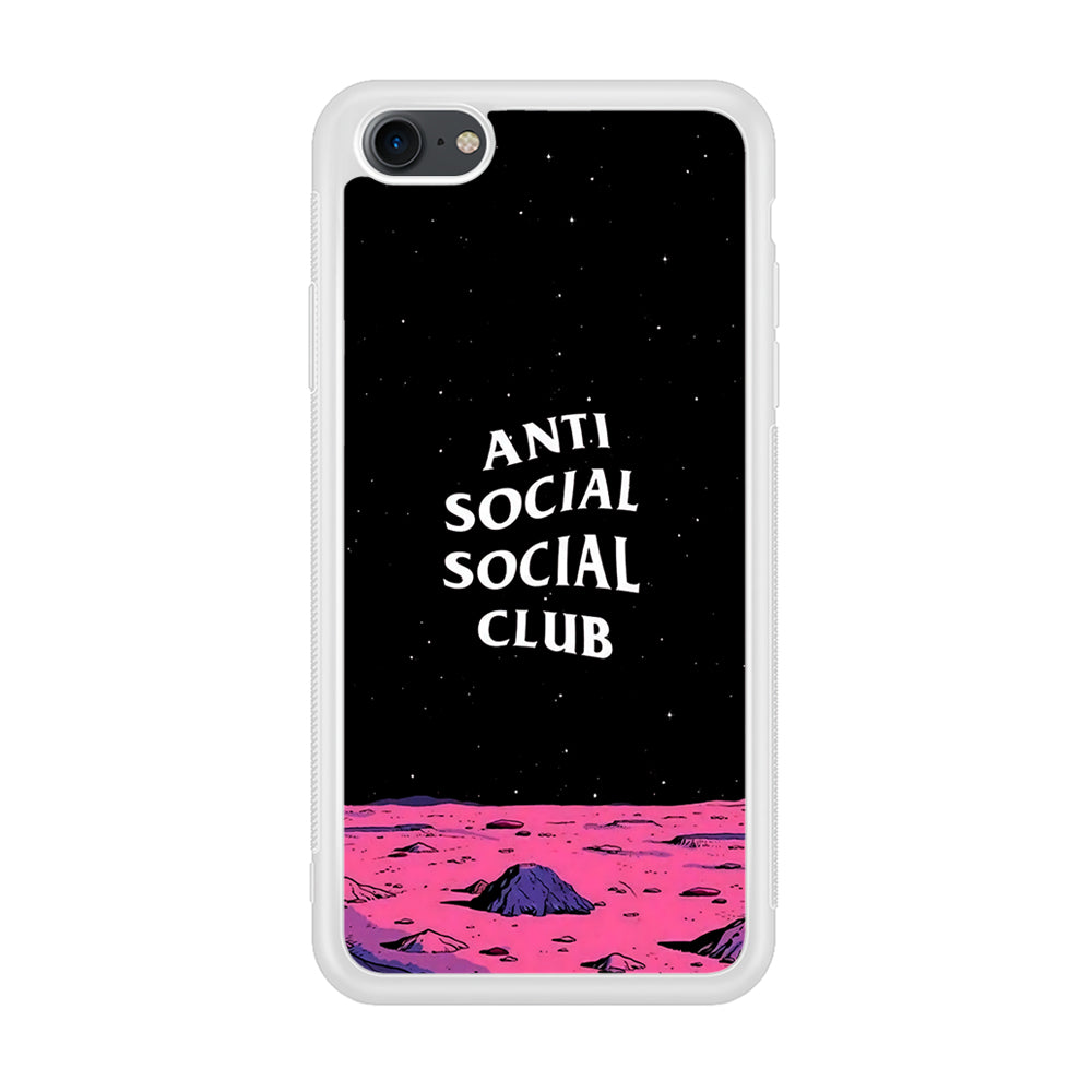 Anti Social Club Moon iPhone 7 Case-Phone Case-Rubber White (2D Case)-Altracase