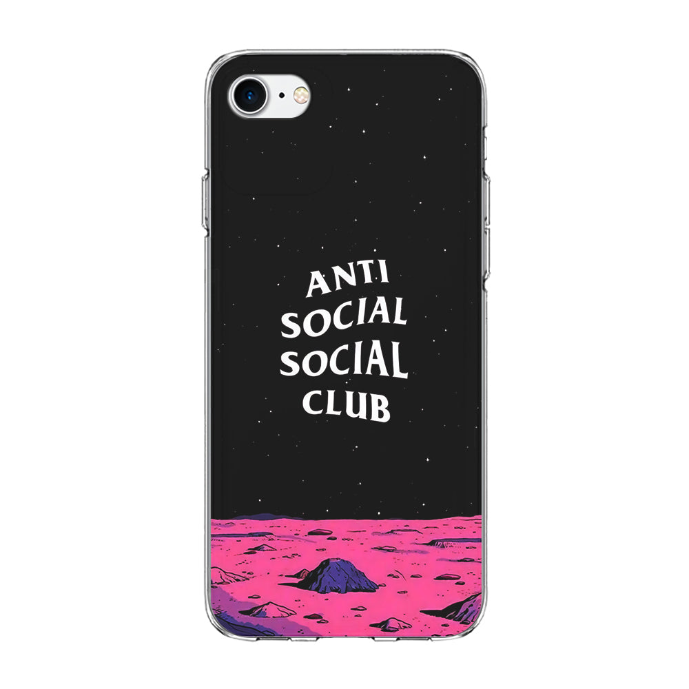 Anti Social Club Moon iPhone SE 3 2022 Case-Phone Case-Clear Soft Case-Altracase