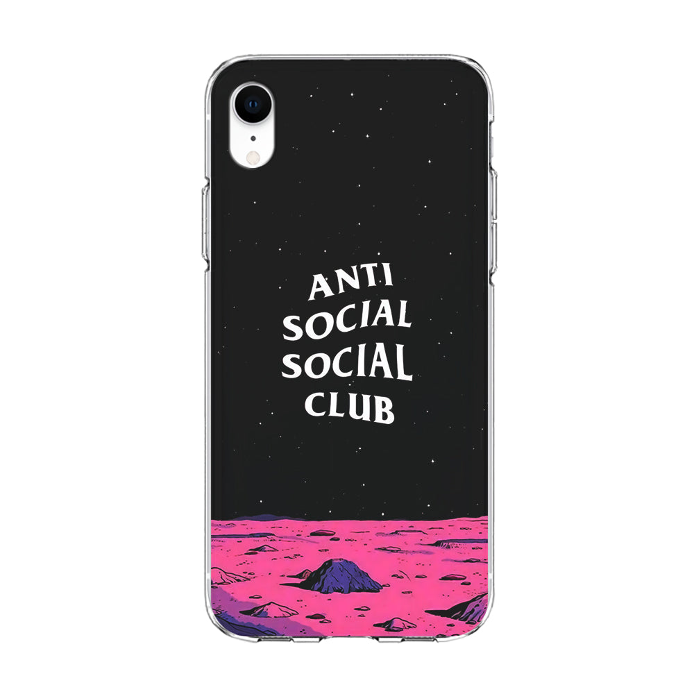 Anti Social Club Moon iPhone XR Case-Phone Case-Clear Soft Case-Altracase