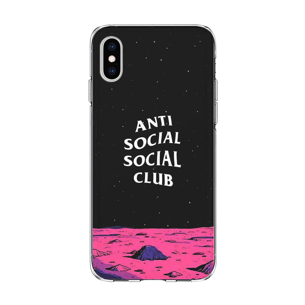 Anti Social Club Moon iPhone Xs Max Case-Phone Case-Clear Soft Case-Altracase
