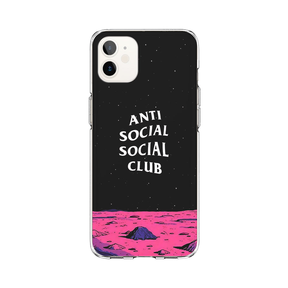 Anti Social Club Moon iPhone 12 Mini Case-Phone Case-Clear Soft Case-Altracase