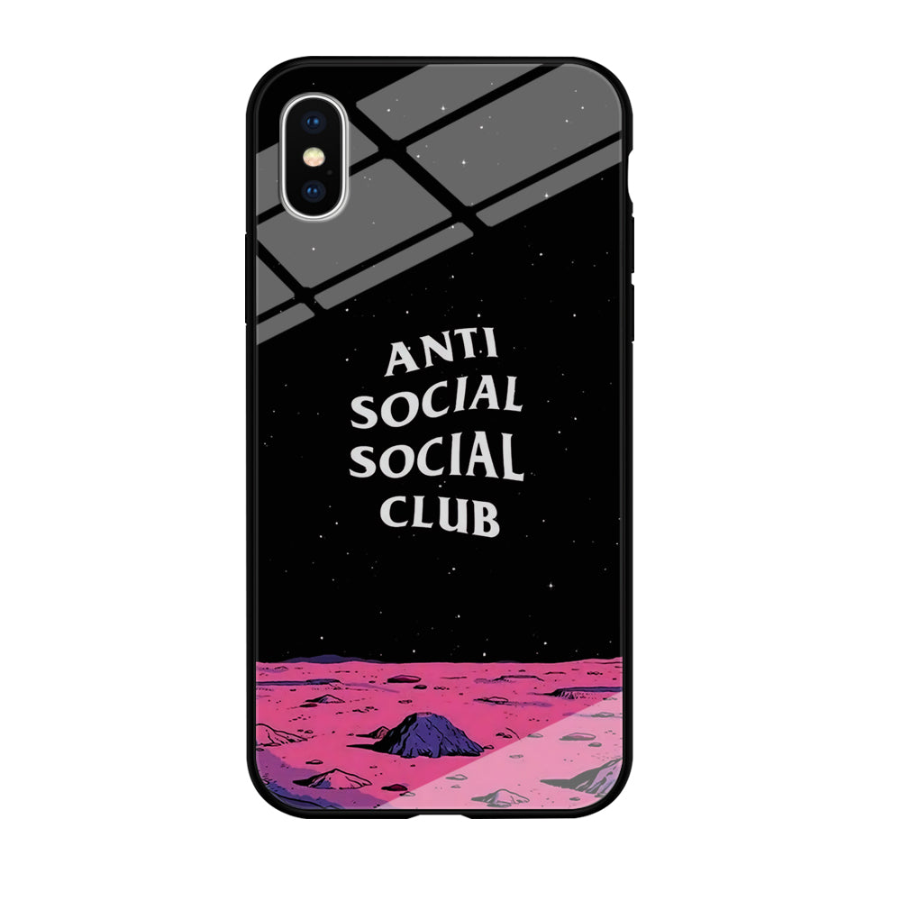 Anti Social Club Moon iPhone Xs Case-Phone Case-Tempered Glass Case-Altracase