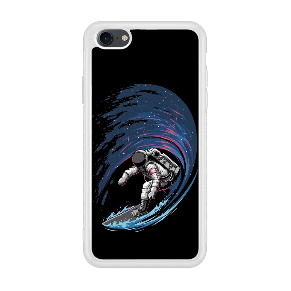 Astronaut Surfing The Sky iPhone 7 Case-Phone Case-Rubber White (2D Case)-Altracase