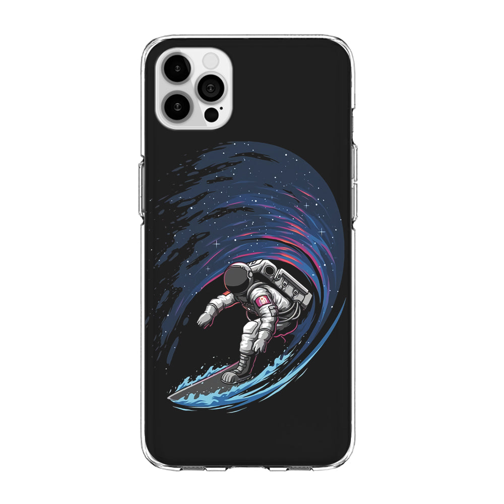 Astronaut Surfing The Sky iPhone 13 Pro Case-Phone Case-Clear Soft Case-Altracase