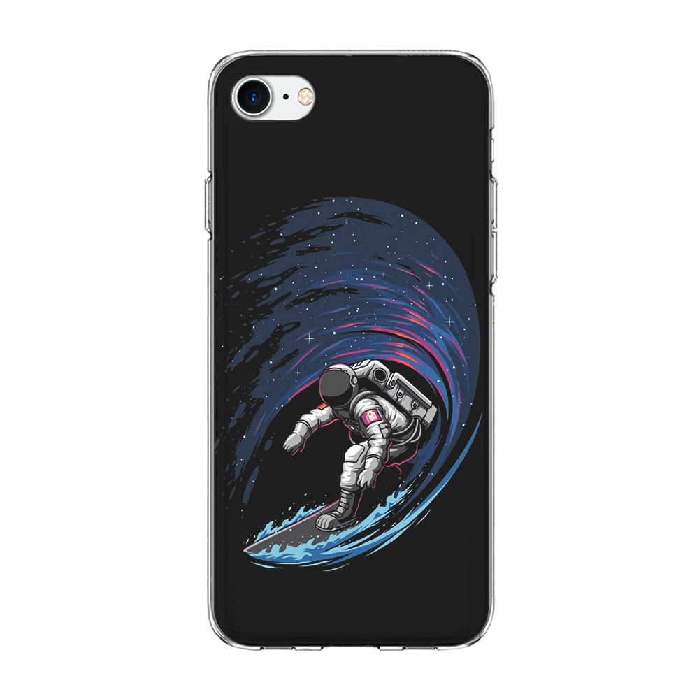 Astronaut Surfing The Sky iPhone 8 Case-Phone Case-Clear Soft Case-Altracase