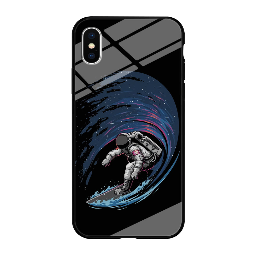 Astronaut Surfing The Sky iPhone X Case-Phone Case-Tempered Glass Case-Altracase