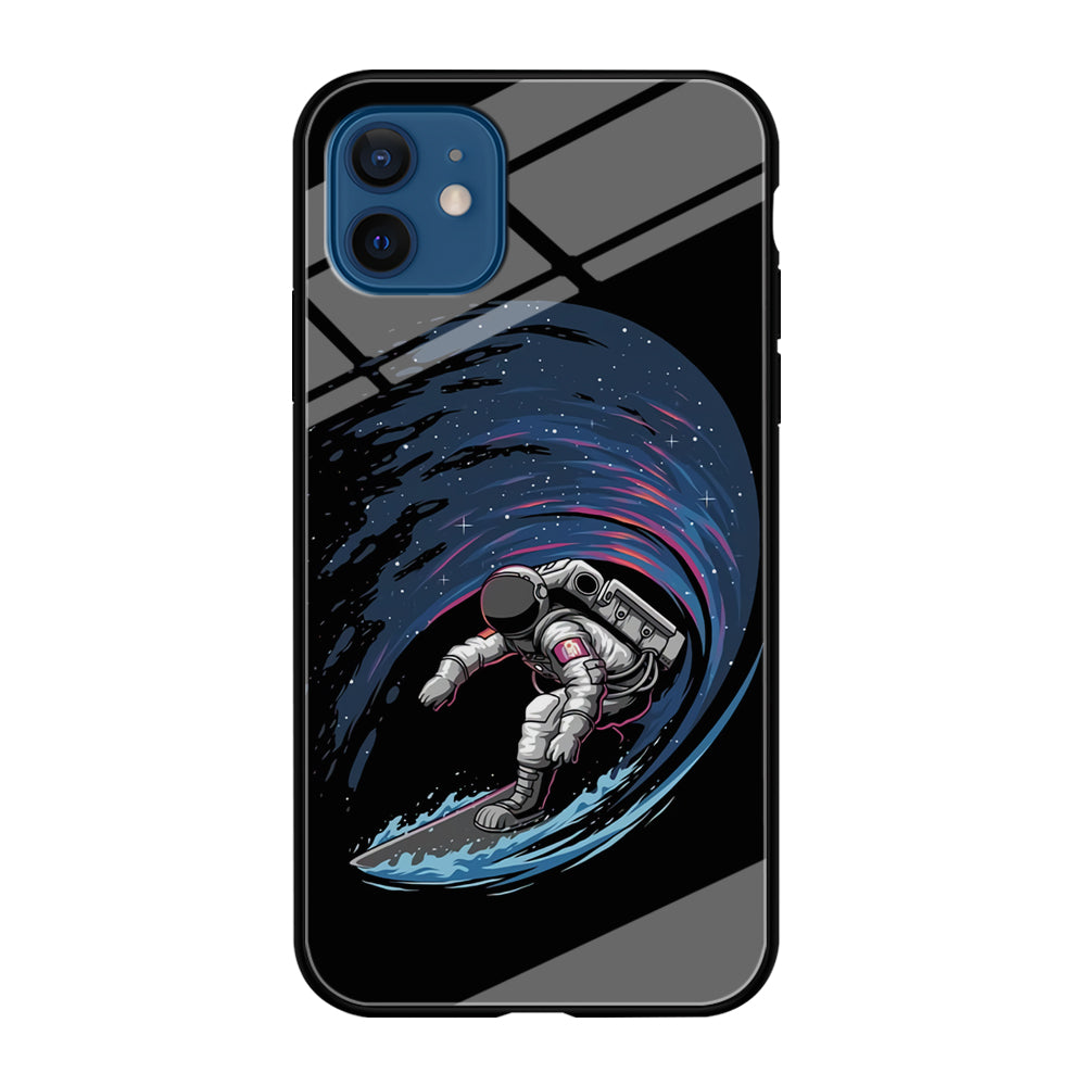Astronaut Surfing The Sky iPhone 12 Case-Phone Case-Tempered Glass Case-Altracase