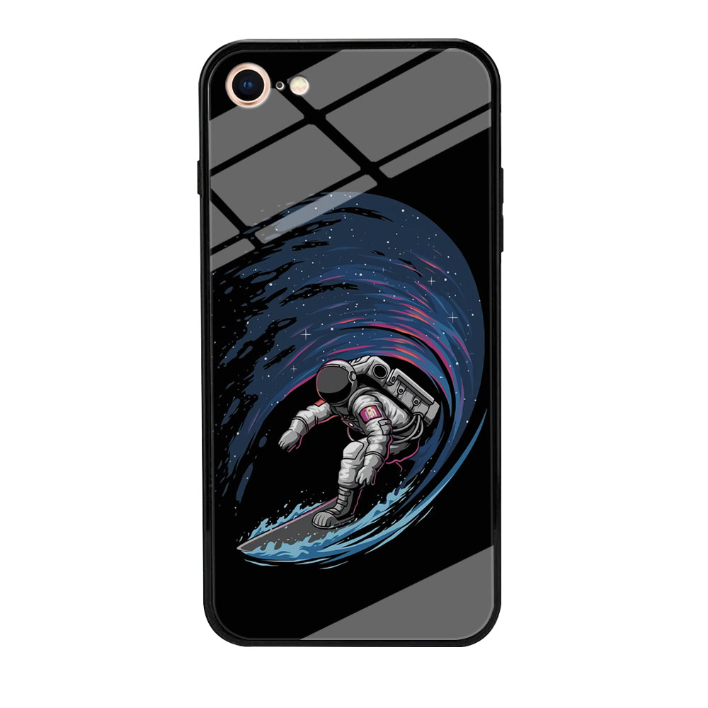 Astronaut Surfing The Sky iPhone SE 3 2022 Case-Phone Case-Tempered Glass Case-Altracase
