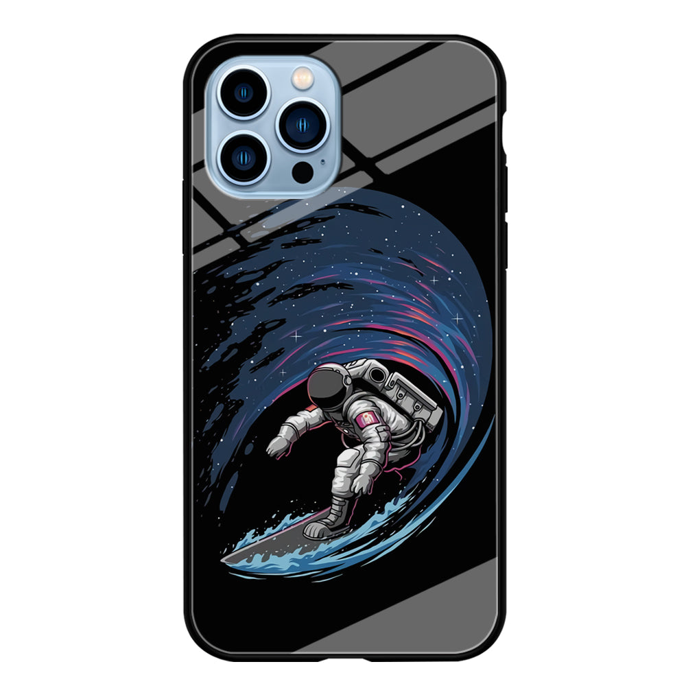 Astronaut Surfing The Sky iPhone 13 Pro Case-Phone Case-Tempered Glass Case-Altracase