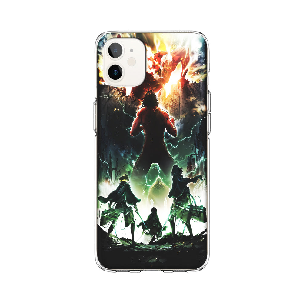 Attack On Titan Broken Wall iPhone 12 Case-Phone Case-Clear Soft Case-Altracase
