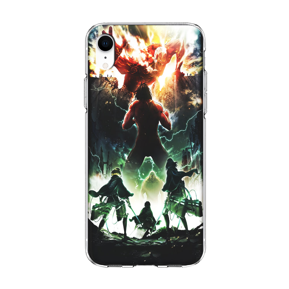 Attack On Titan Broken Wall iPhone XR Case-Phone Case-Clear Soft Case-Altracase