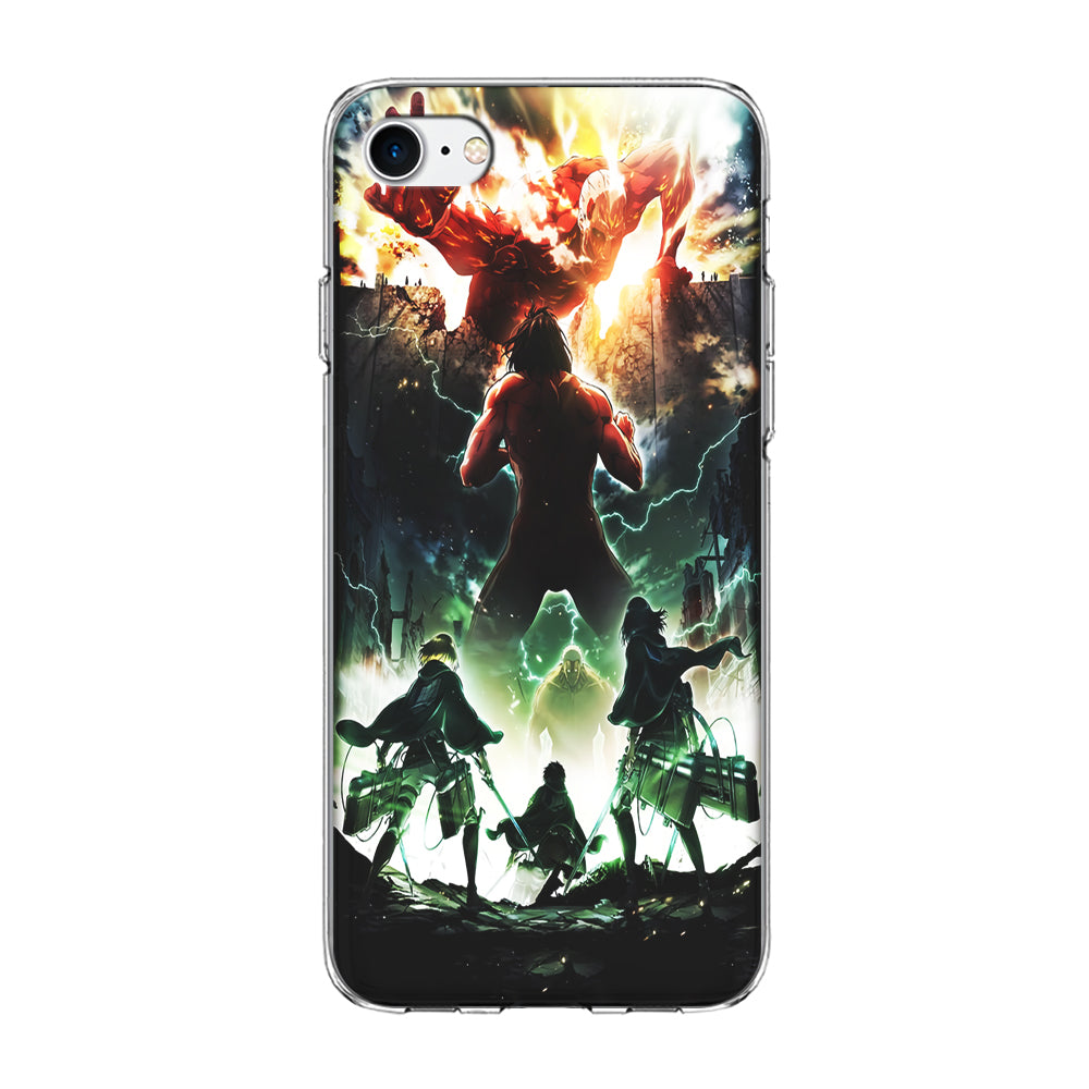 Attack On Titan Broken Wall iPhone SE 2020 Case-Phone Case-Clear Soft Case-Altracase