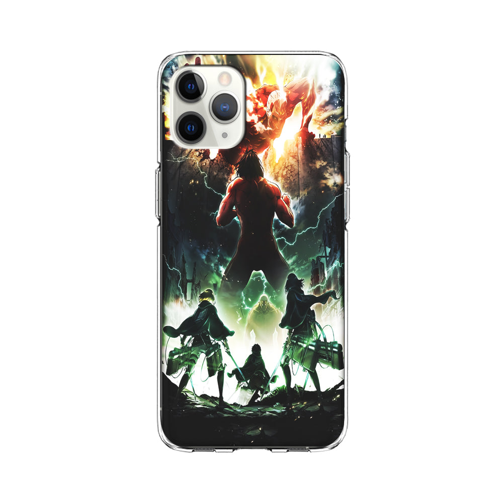 Attack On Titan Broken Wall iPhone 11 Pro Max Case-Phone Case-Clear Soft Case-Altracase