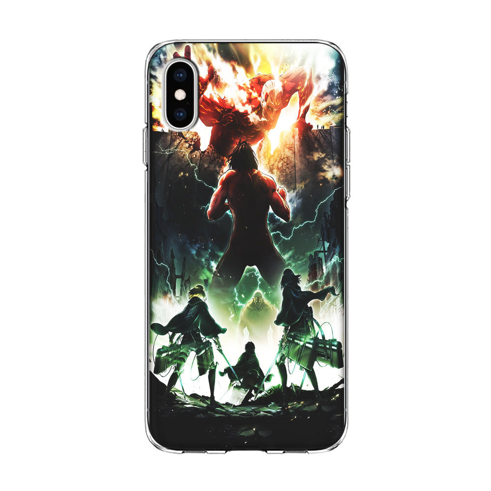 Attack On Titan Broken Wall iPhone X Case-Phone Case-Clear Soft Case-Altracase