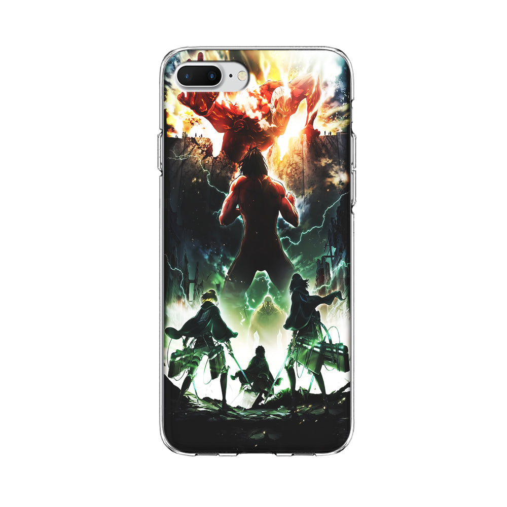 Attack On Titan Broken Wall iPhone 7 Plus Case-Phone Case-Clear Soft Case-Altracase