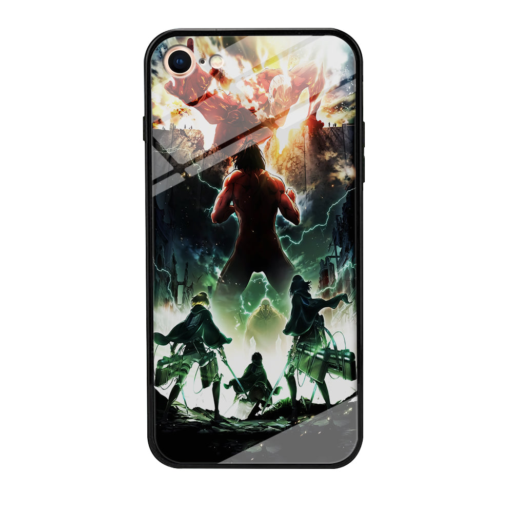 Attack On Titan Broken Wall iPhone 7 Case-Phone Case-Clear Soft Case-Altracase