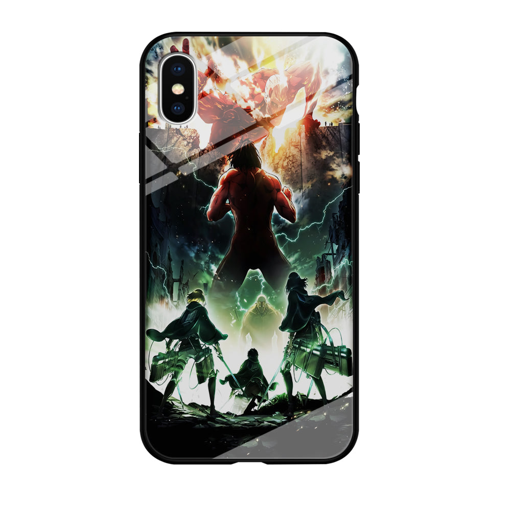 Attack On Titan Broken Wall iPhone Xs Case-Phone Case-Tempered Glass Case-Altracase