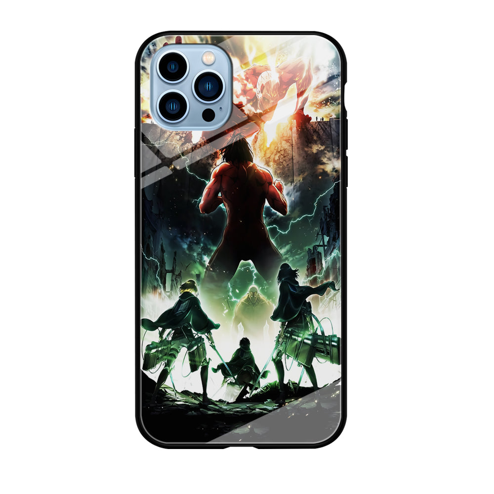 Attack On Titan Broken Wall iPhone 12 Pro Max Case-Phone Case-Tempered Glass Case-Altracase