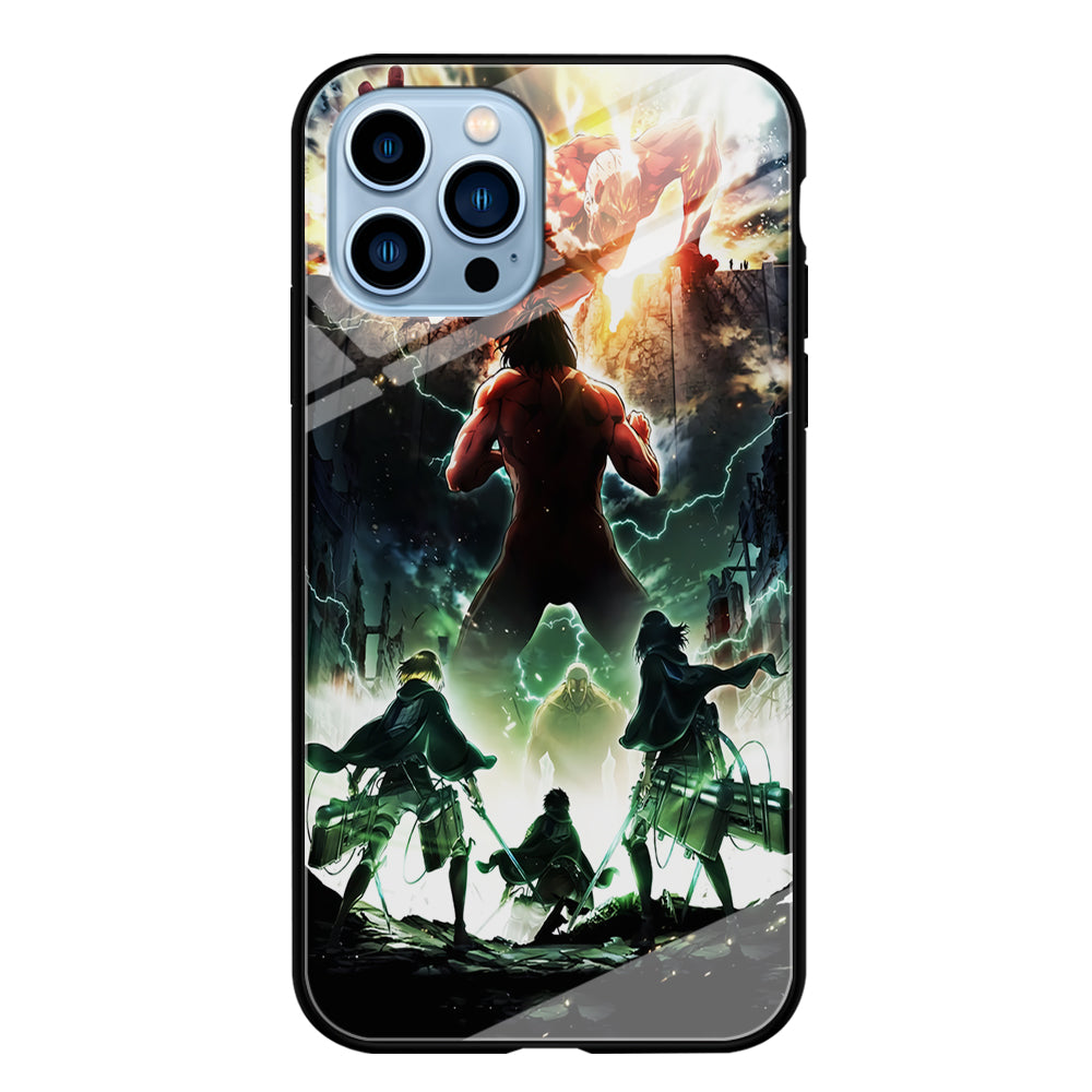 Attack On Titan Broken Wall iPhone 15 Pro Max Case-Phone Case-Tempered Glass Case-Altracase