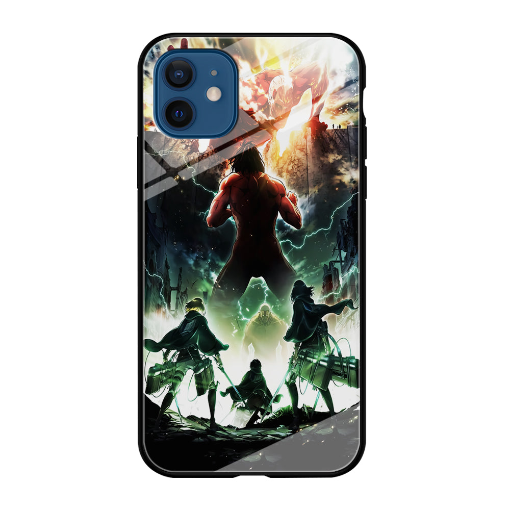 Attack On Titan Broken Wall iPhone 12 Case-Phone Case-Tempered Glass Case-Altracase