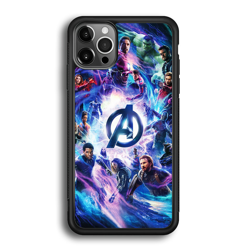 Avengers All Heroes iPhone 12 Pro Max Case-Phone Case-Rubber Black (2D Case)-Altracase