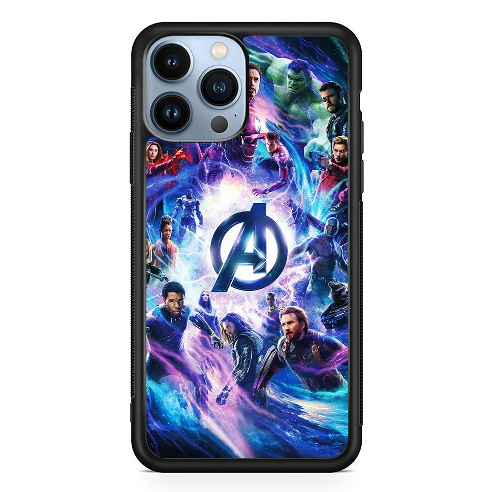 Avengers All Heroes iPhone 15 Pro Case-Phone Case-Rubber Black (2D Case)-Altracase