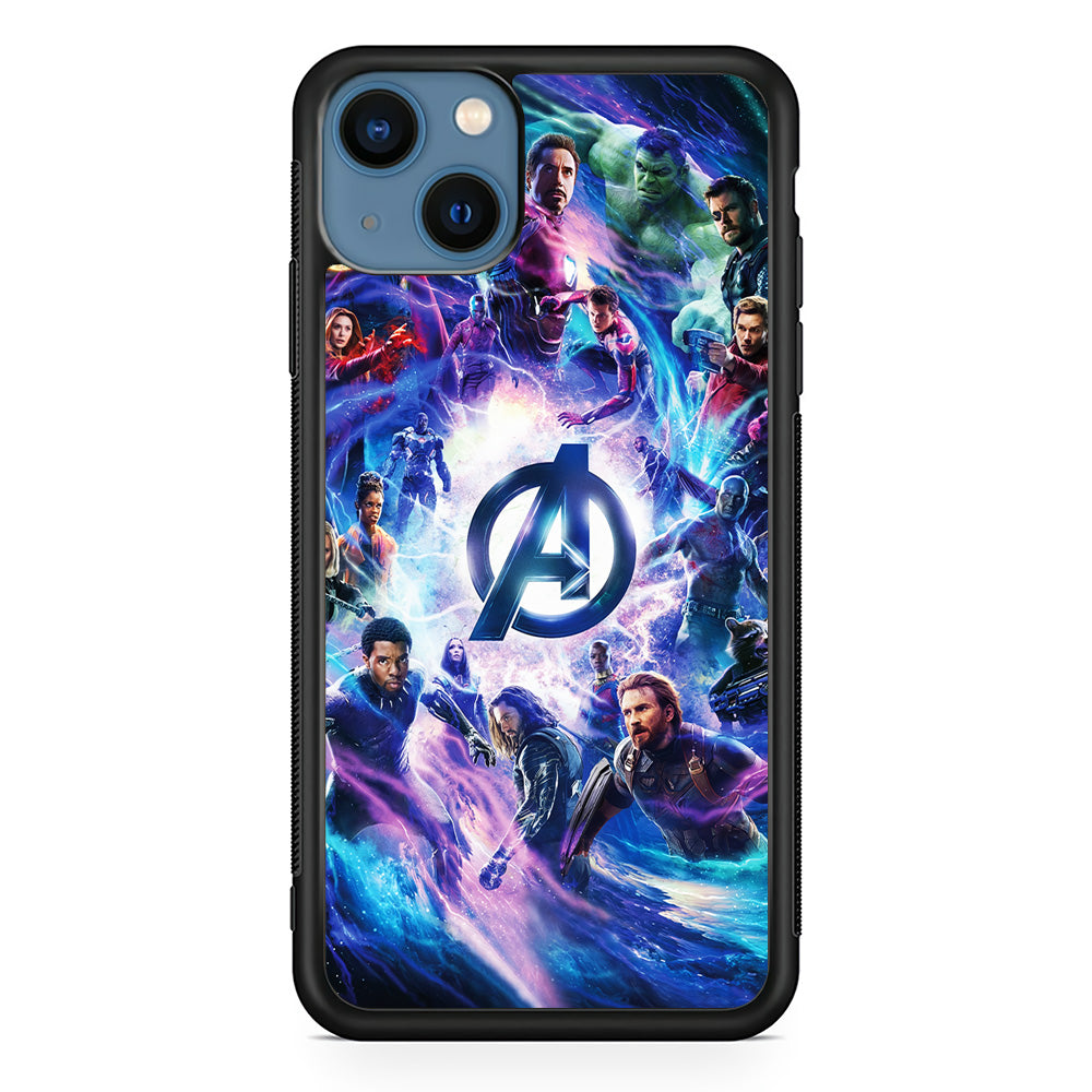 Avengers All Heroes iPhone 15 Case-Phone Case-Rubber Black (2D Case)-Altracase