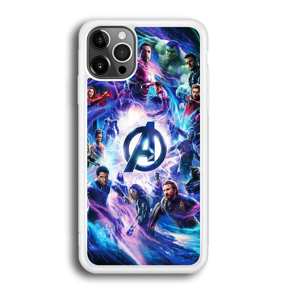 Avengers All Heroes iPhone 12 Pro Max Case-Phone Case-Rubber White (2D Case)-Altracase