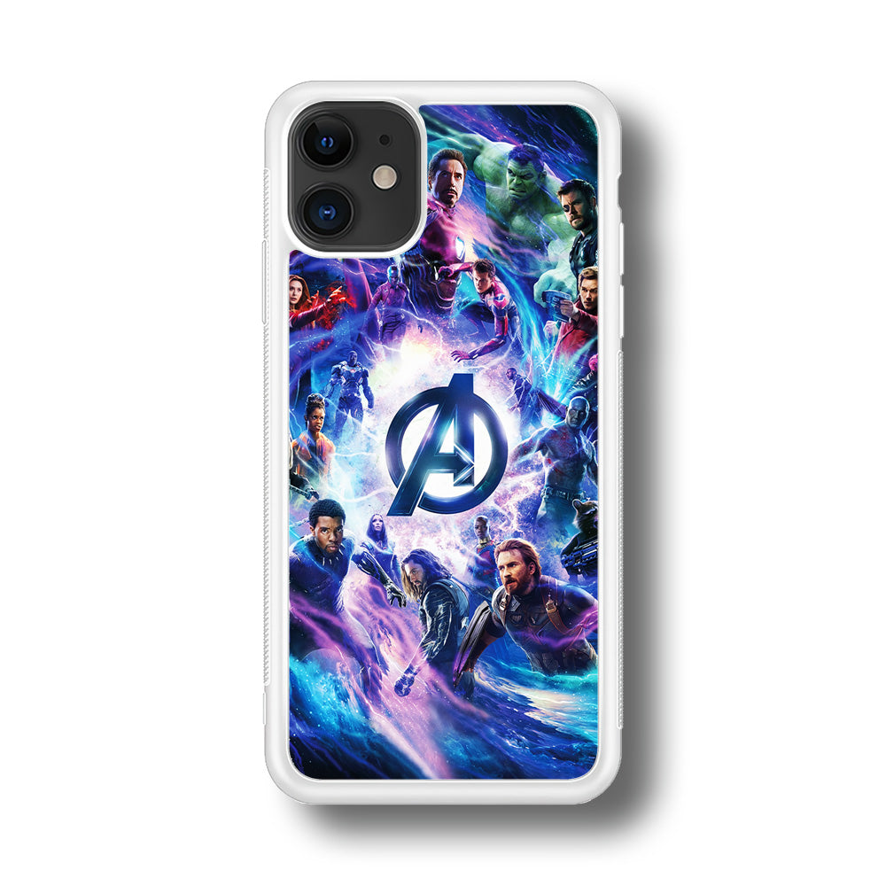 Avengers All Heroes iPhone 11 Case-Phone Case-Rubber White (2D Case)-Altracase