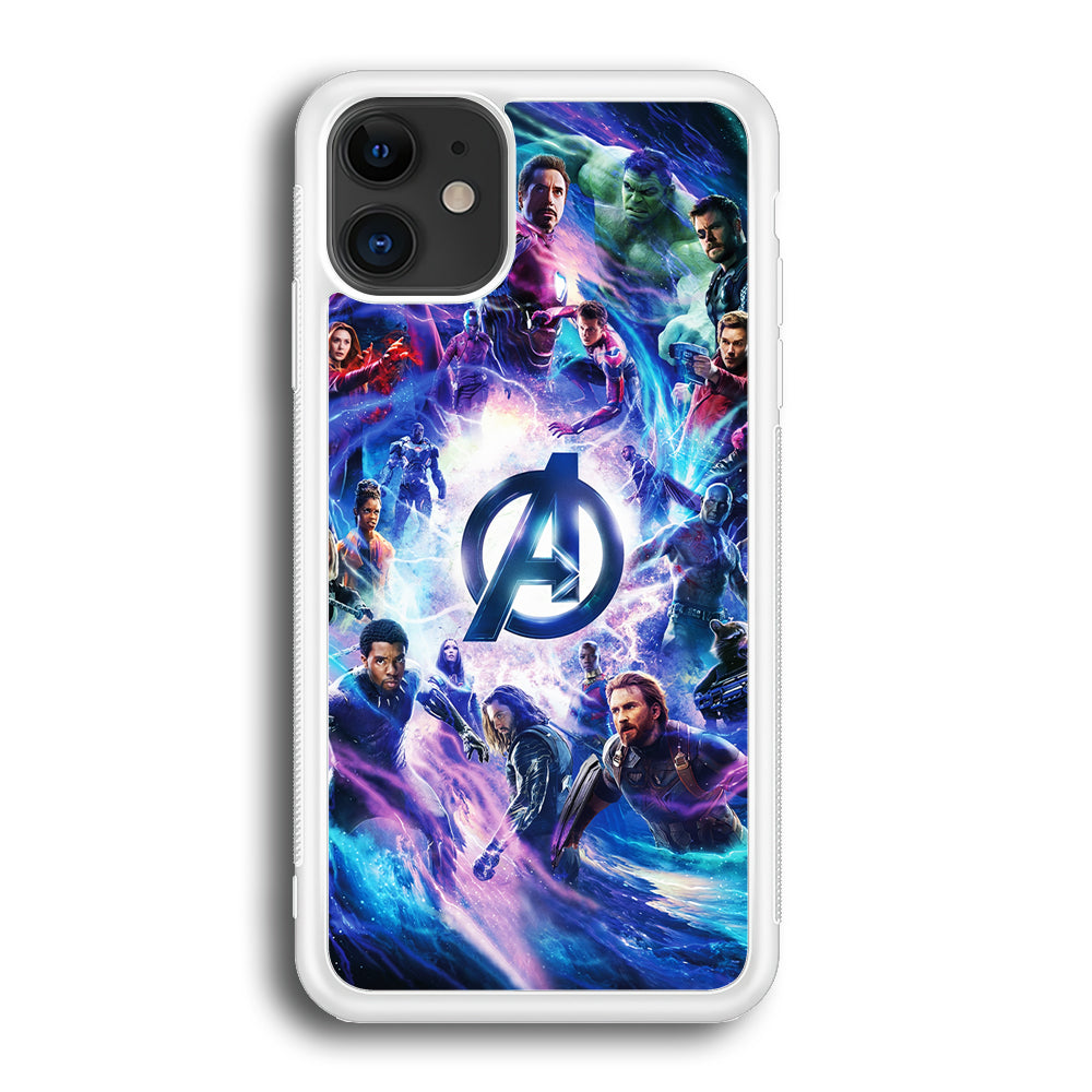 Avengers All Heroes iPhone 12 Case-Phone Case-Rubber White (2D Case)-Altracase